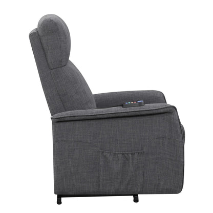 Herrera Power Lift Recliner with Wired Remote Charcoal 609406P
