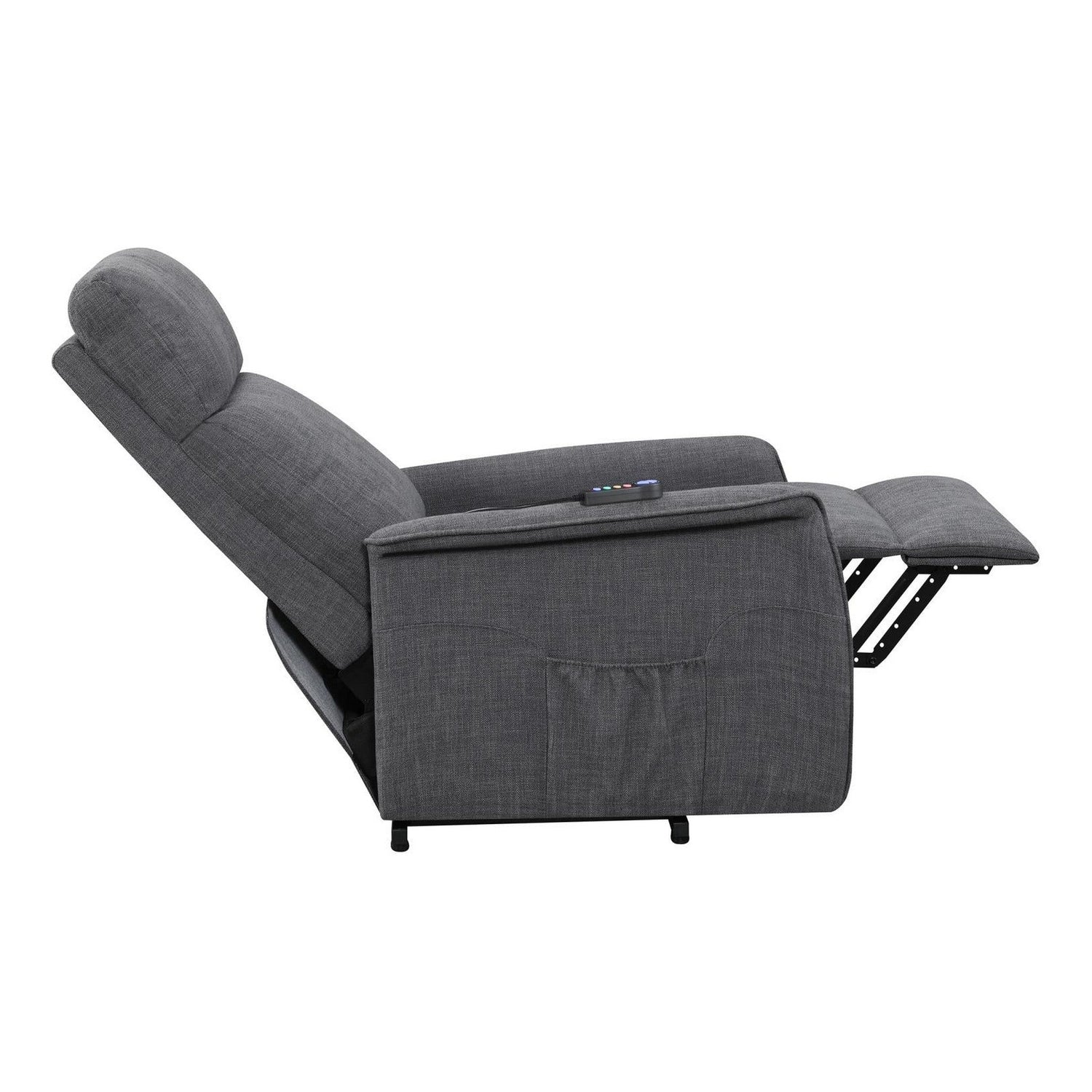 Herrera Power Lift Recliner with Wired Remote Charcoal 609406P