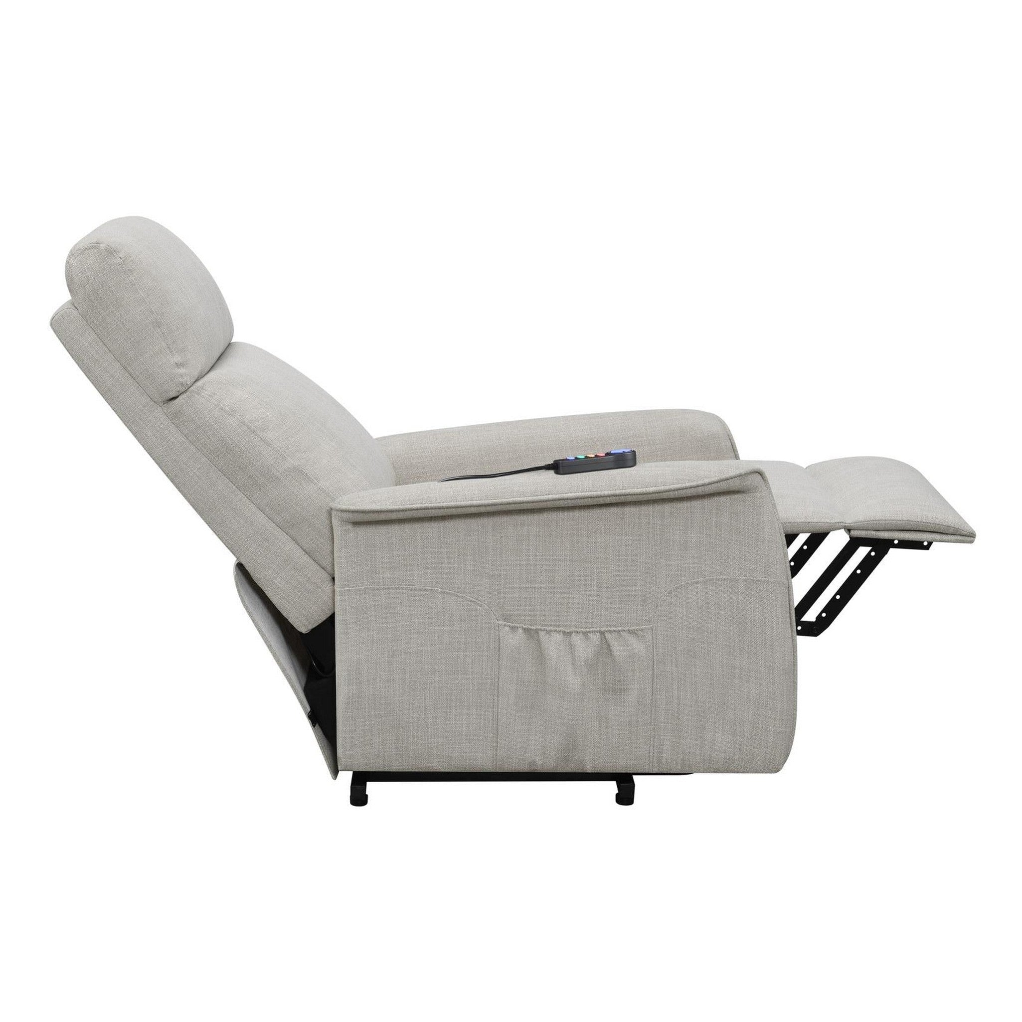 Herrera Power Lift Recliner with Wired Remote Beige 609407P
