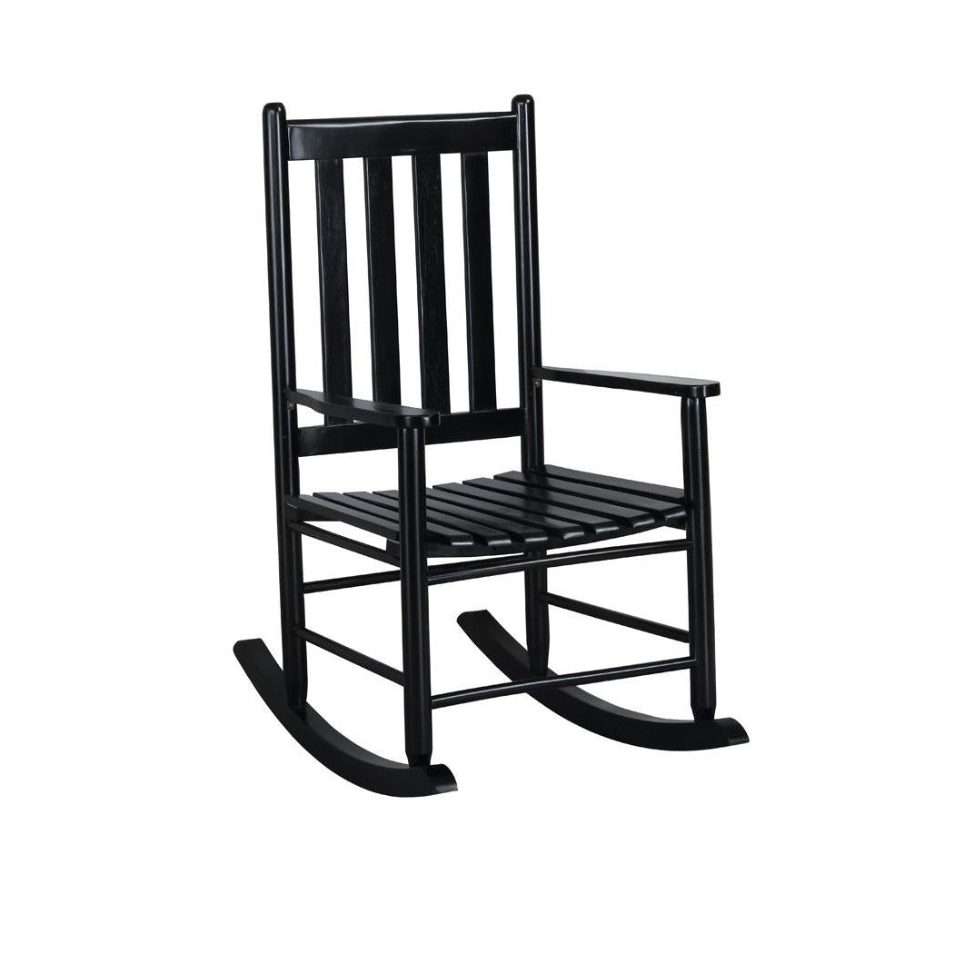 Annie Slat Back Wooden Rocking Chair Black 609456