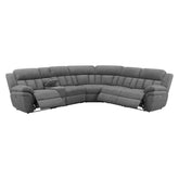 Bahrain 6-piece Upholstered Power Sectional Charcoal 609540P