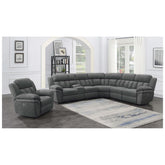 Bahrain 6-piece Upholstered Power Sectional Charcoal 609540P