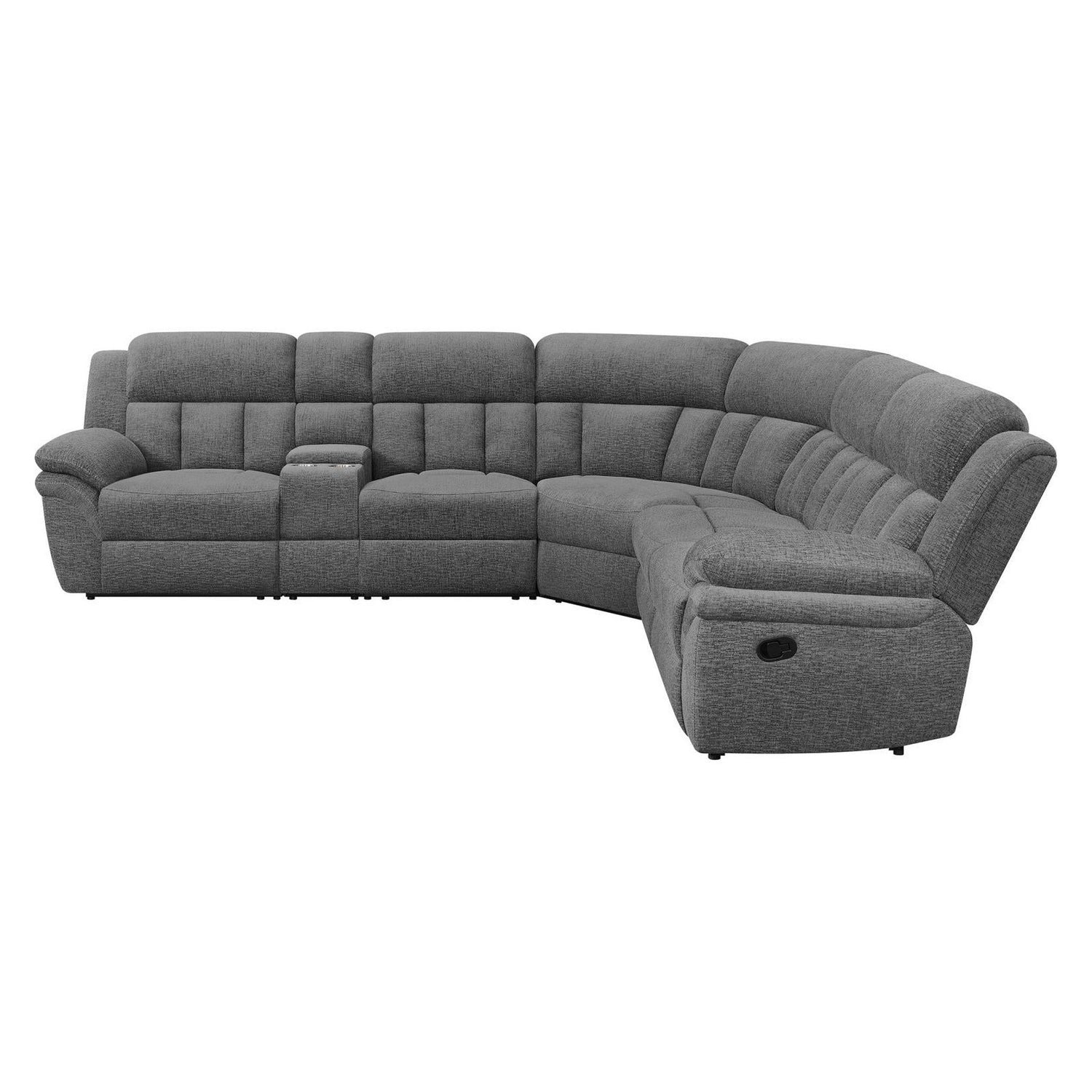 Bahrain 6-piece Upholstered Motion Sectional Charcoal 609540