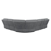 Bahrain 6-piece Upholstered Motion Sectional Charcoal 609540