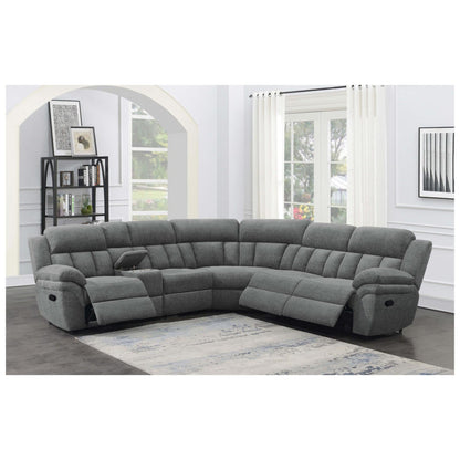 Bahrain 6-piece Upholstered Motion Sectional Charcoal 609540