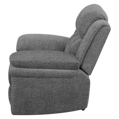 Bahrain Upholstered Power Glider Recliner Charcoal 609543P