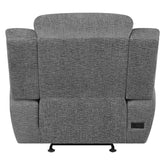 Bahrain Upholstered Power Glider Recliner Charcoal 609543P