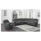 Bahrain Upholstered Glider Recliner Charcoal 609543