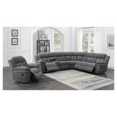 Bahrain Upholstered Glider Recliner Charcoal 609543