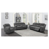 Bahrain Upholstered Glider Recliner Charcoal 609543