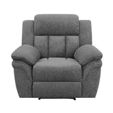 Bahrain Upholstered Glider Recliner Charcoal 609543