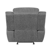 Bahrain Upholstered Glider Recliner Charcoal 609543