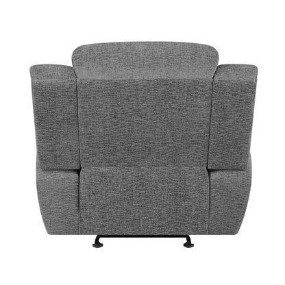 Bahrain Upholstered Glider Recliner Charcoal 609543