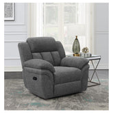 Bahrain Upholstered Glider Recliner Charcoal 609543