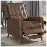 Davidson Upholstered Tufted Push Back Recliner Brown 609566