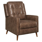 Davidson Upholstered Tufted Push Back Recliner Brown 609566