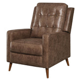 Davidson Upholstered Tufted Push Back Recliner Brown 609566