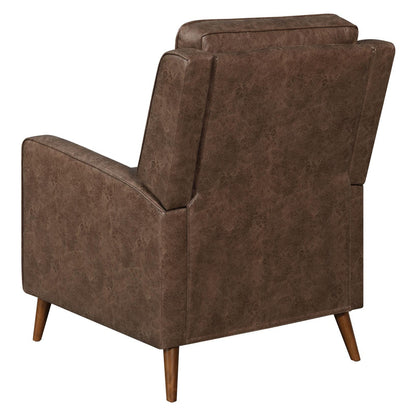 Davidson Upholstered Tufted Push Back Recliner Brown 609566