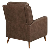 Davidson Upholstered Tufted Push Back Recliner Brown 609566