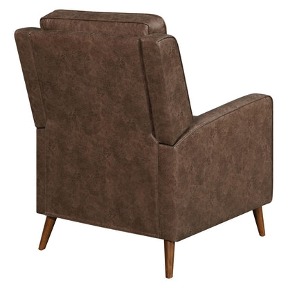 Davidson Upholstered Tufted Push Back Recliner Brown 609566