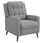 Davidson Upholstered Tufted Push Back Recliner Grey 609567