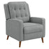 Davidson Upholstered Tufted Push Back Recliner Grey 609567