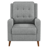 Davidson Upholstered Tufted Push Back Recliner Grey 609567