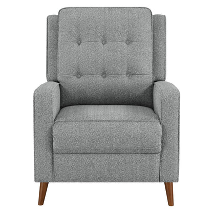 Davidson Upholstered Tufted Push Back Recliner Grey 609567