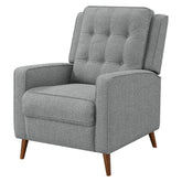 Davidson Upholstered Tufted Push Back Recliner Grey 609567