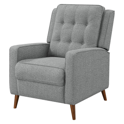 Davidson Upholstered Tufted Push Back Recliner Grey 609567