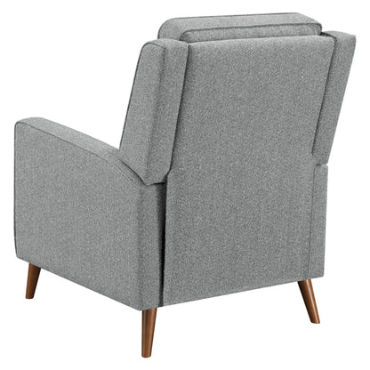Davidson Upholstered Tufted Push Back Recliner Grey 609567