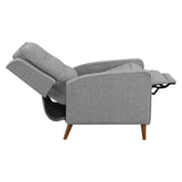 Davidson Upholstered Tufted Push Back Recliner Grey 609567