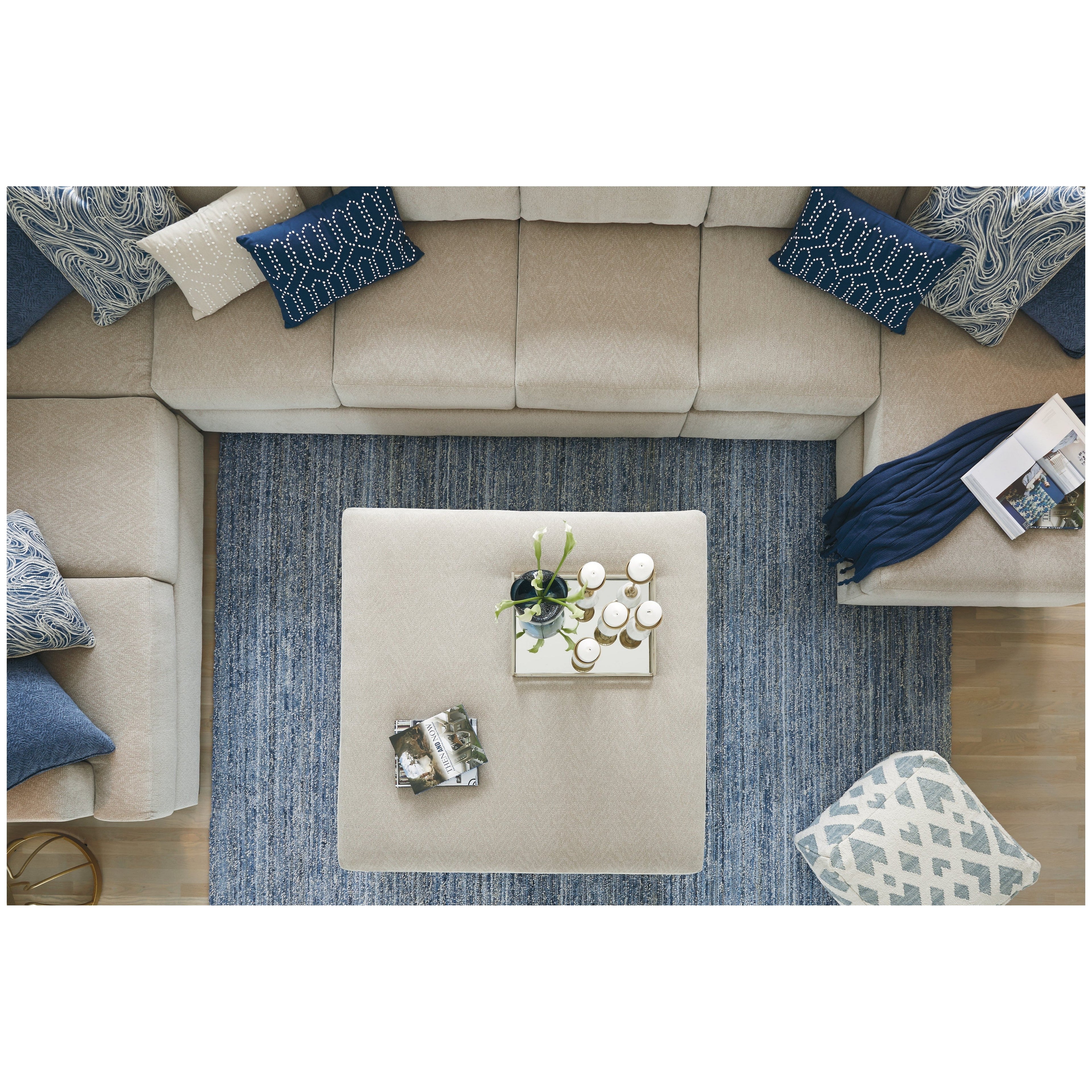 Enola Oversized Accent Ottoman Ash-6152008