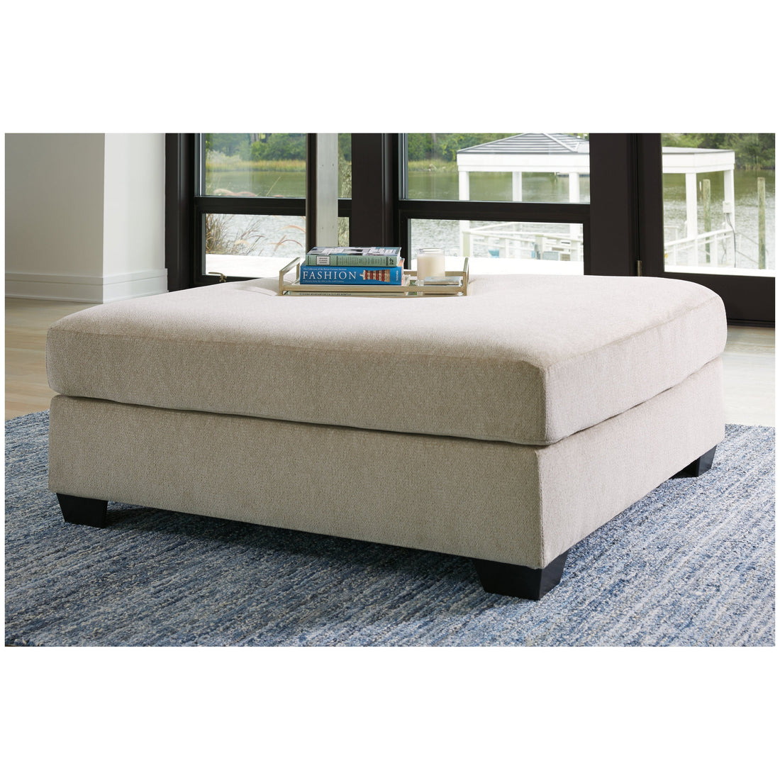 Enola Oversized Accent Ottoman Ash-6152008
