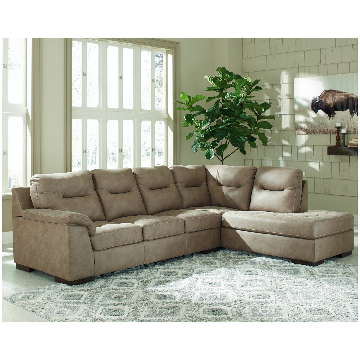 Maderla 2-Piece Sectional with Chaise Ash-62003S2