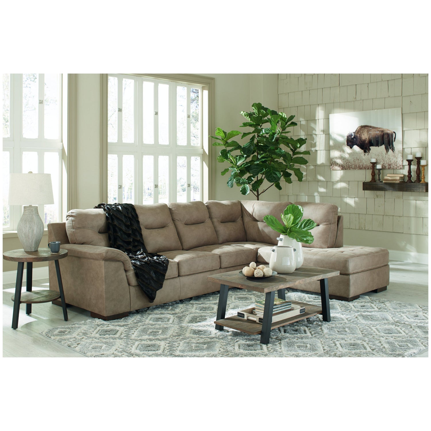 Maderla 2-Piece Sectional with Chaise Ash-62003S2