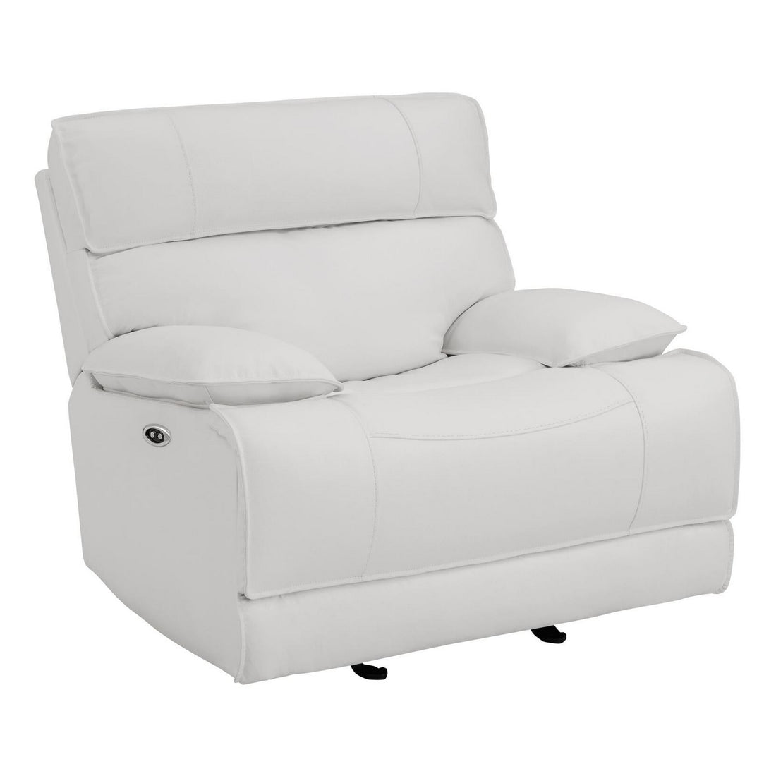 Coaster Stanford Upholstered Pillow Top Arm Power Glider Recliner White