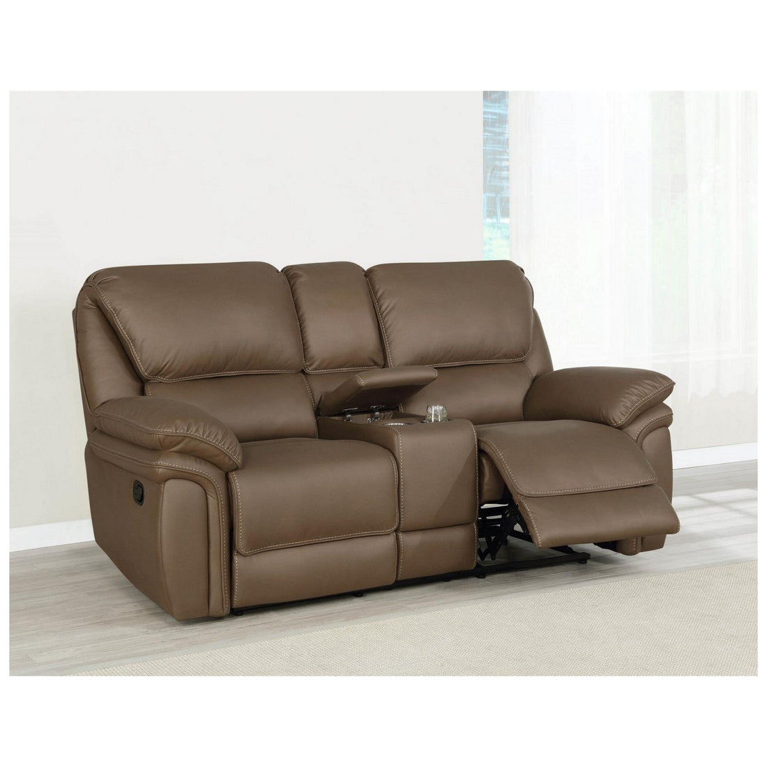 Breton Upholstered Tufted Back Motion Loveseat 651342