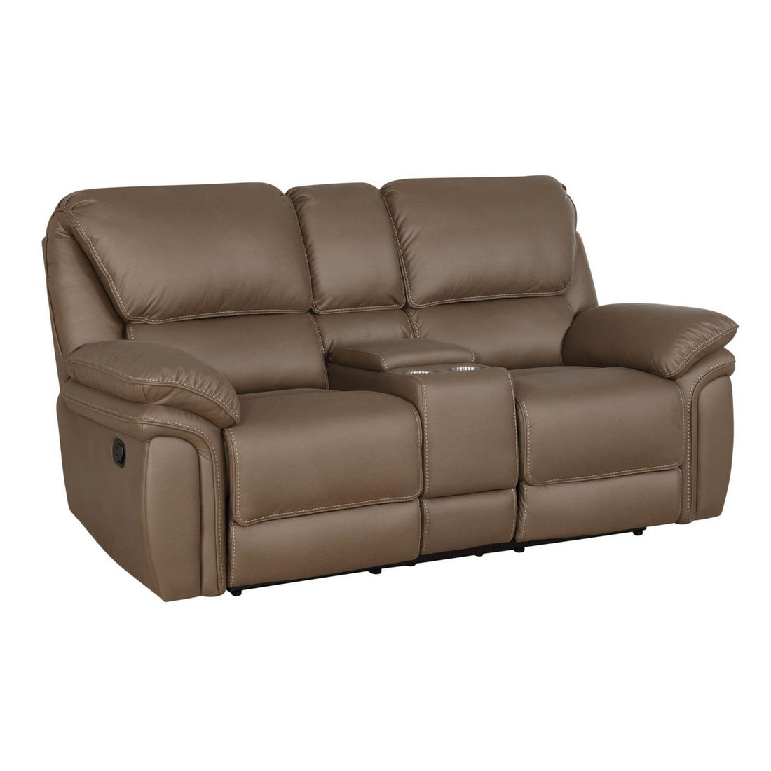 Breton Upholstered Tufted Back Motion Loveseat 651342