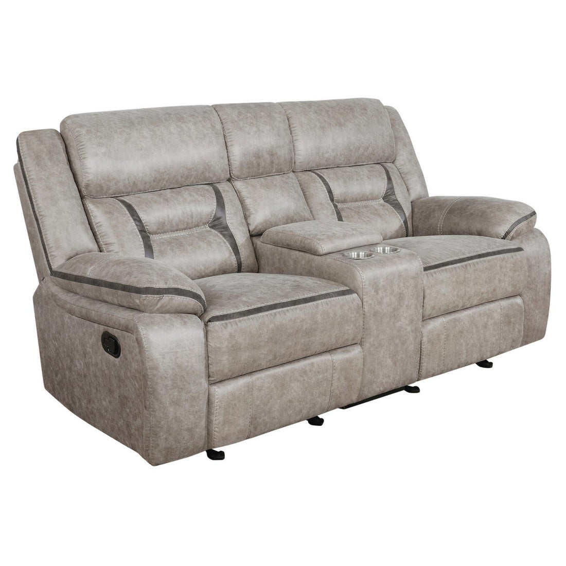 Greer Upholstered Tufted Back Glider Loveseat 651352