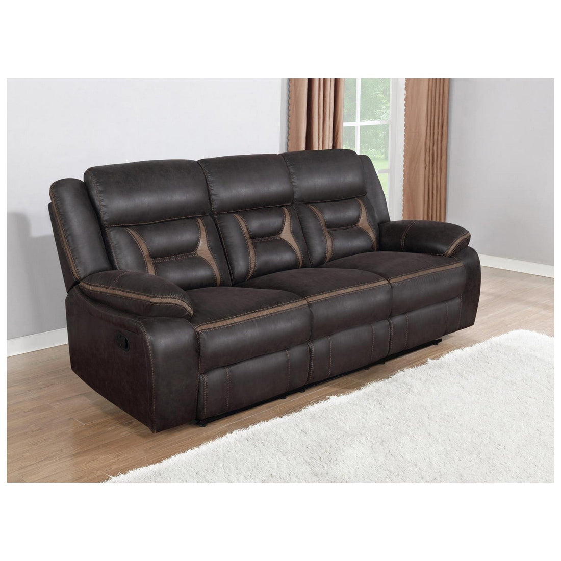 Greer Upholstered Tufted Back Motion Sofa 651354