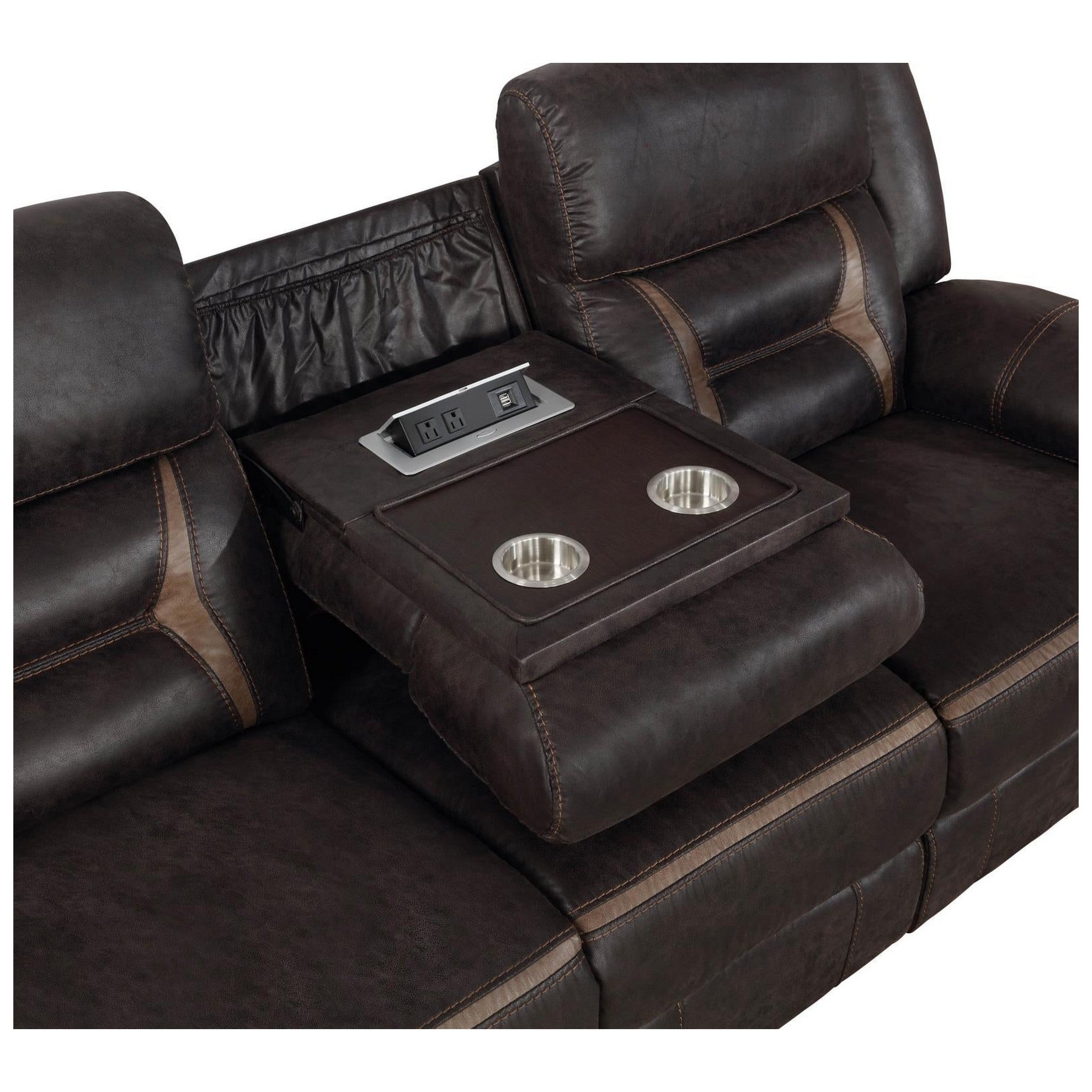 Greer Upholstered Tufted Back Motion Sofa 651354