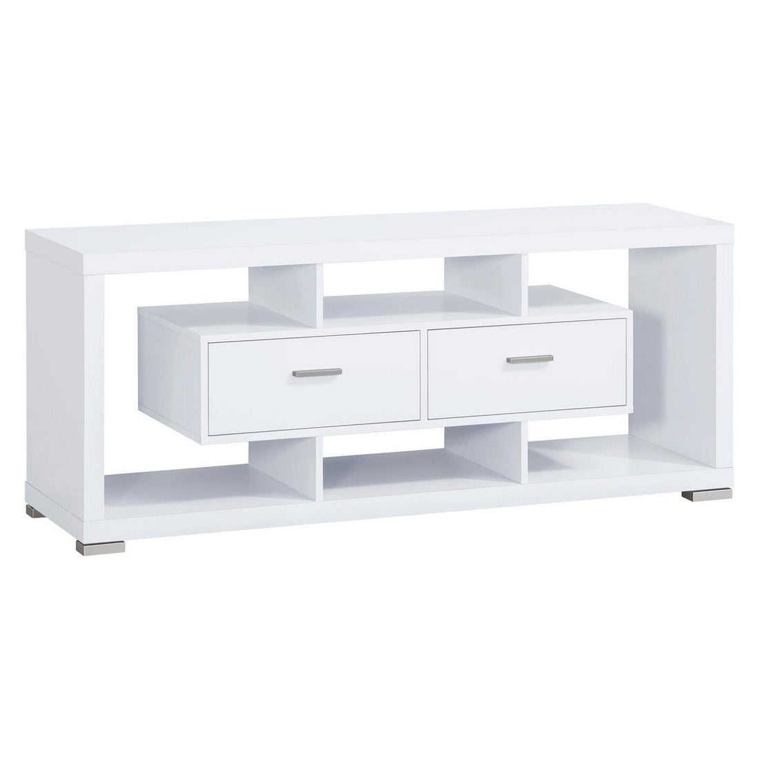 Darien 2-drawer Rectangular TV Console White 700113