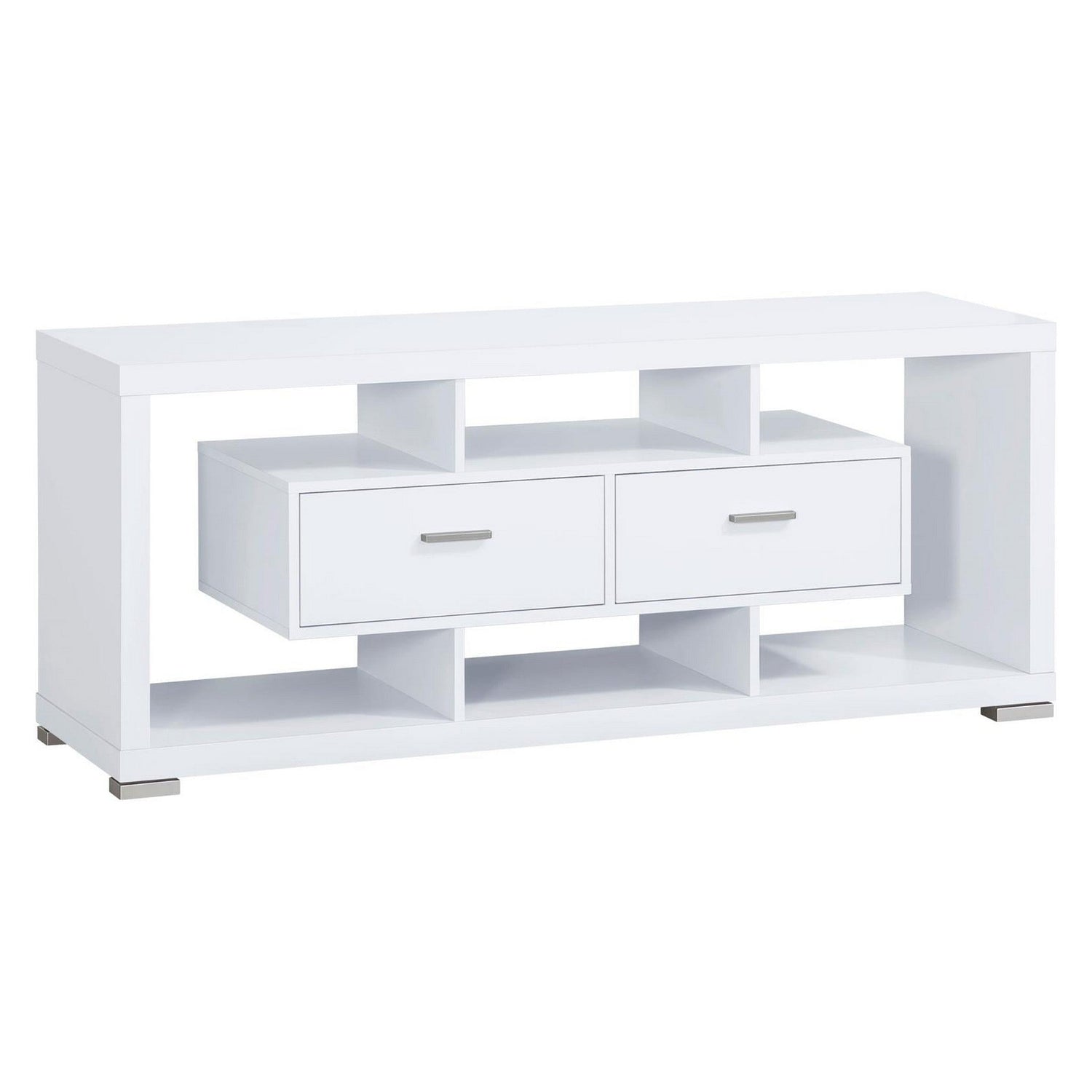 Darien 2-drawer Rectangular TV Console White 700113