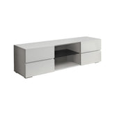 Galvin 4-drawer TV Console Glossy White 700825