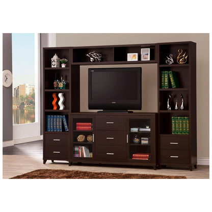 Lewes 4-piece Entertainment Center Cappuccino 700881-S4