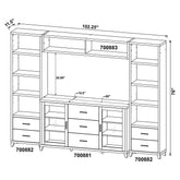 Lewes 4-piece Entertainment Center Cappuccino 700881-S4