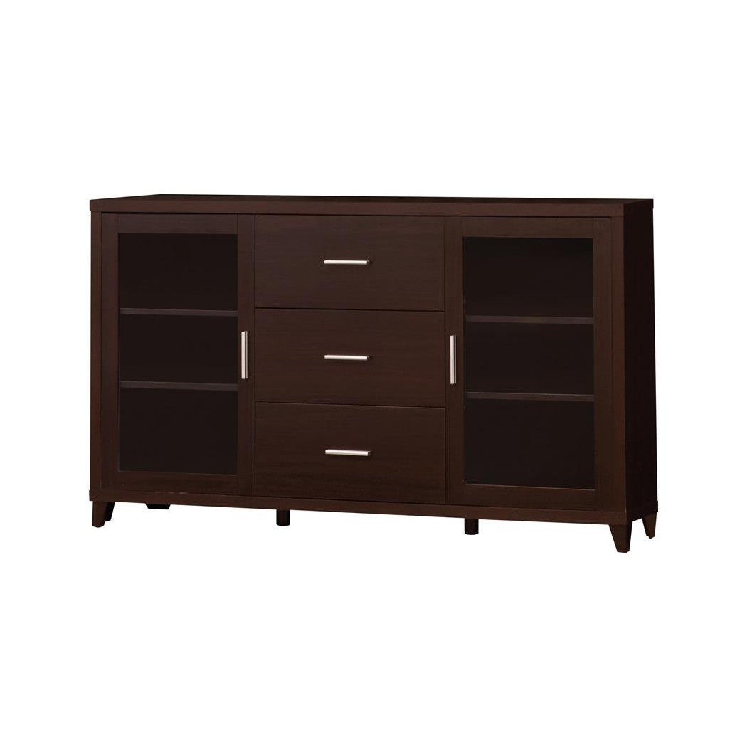 Lewes 2-door TV Stand with Adjustable Shelves Cappuccino 700881