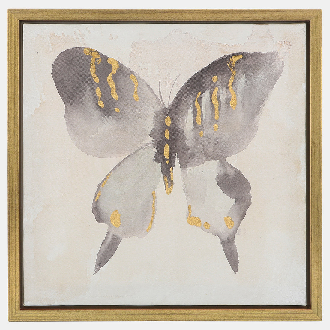 Sagebrook Home S/4 18x18 Handpainted Oil Canvas Butterflies, Mult