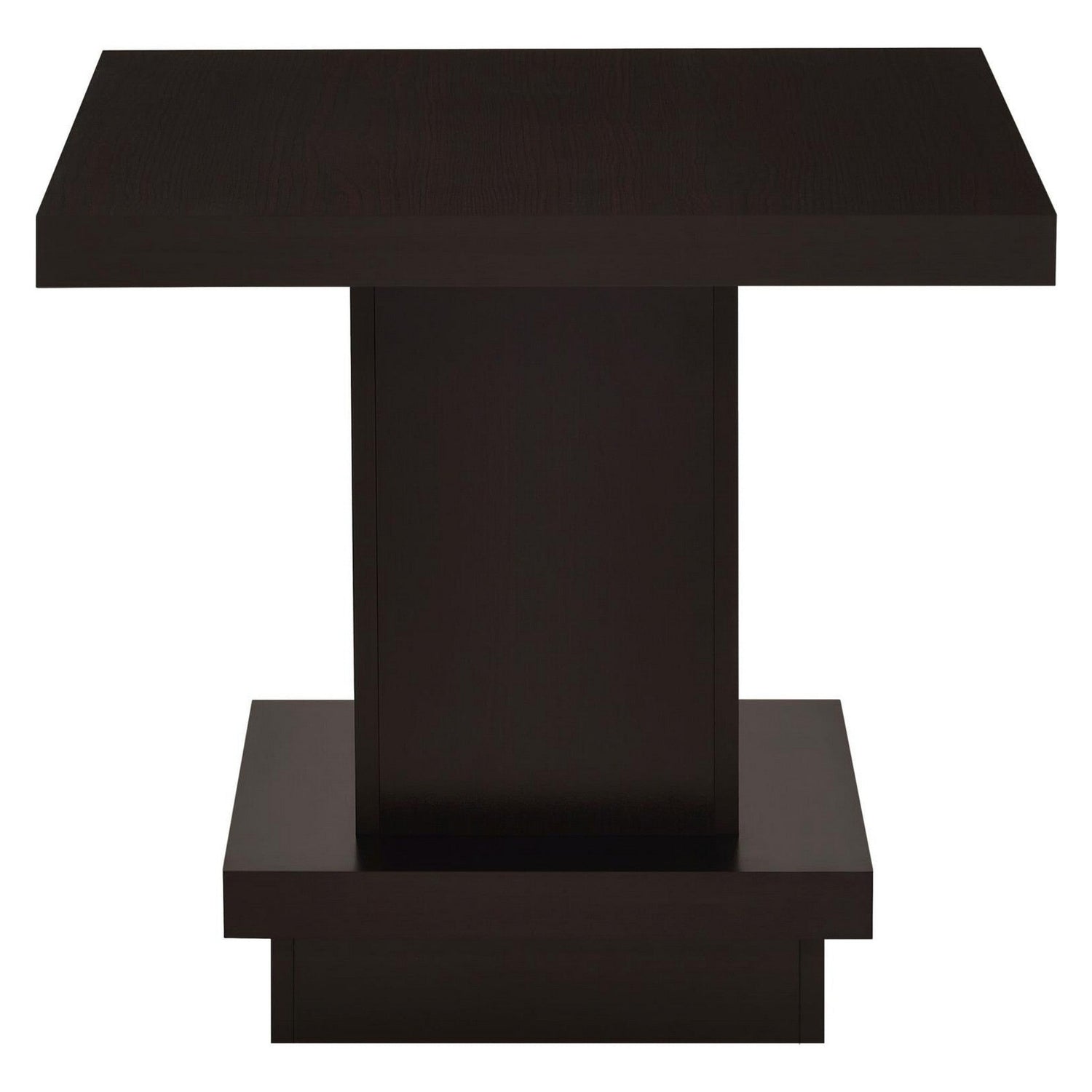 Reston Pedestal Square End Table Cappuccino 705167